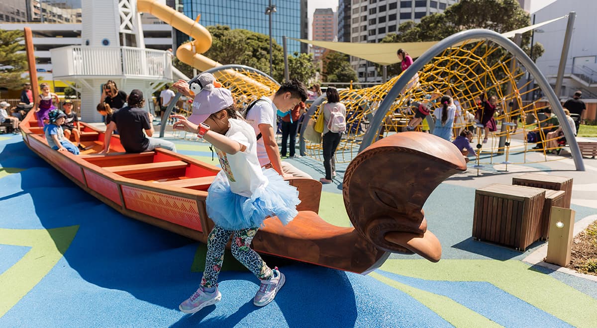 Waka at playground